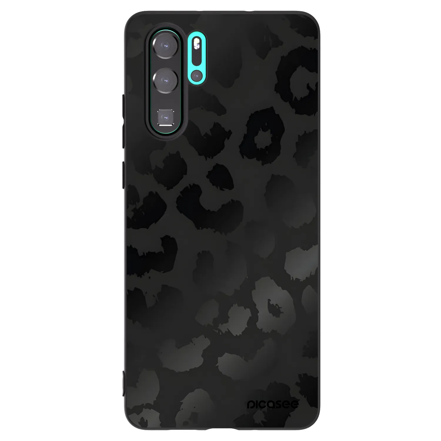 Picasee silikonowe czarne etui na Huawei P30 Pro - Midnight Leopard
