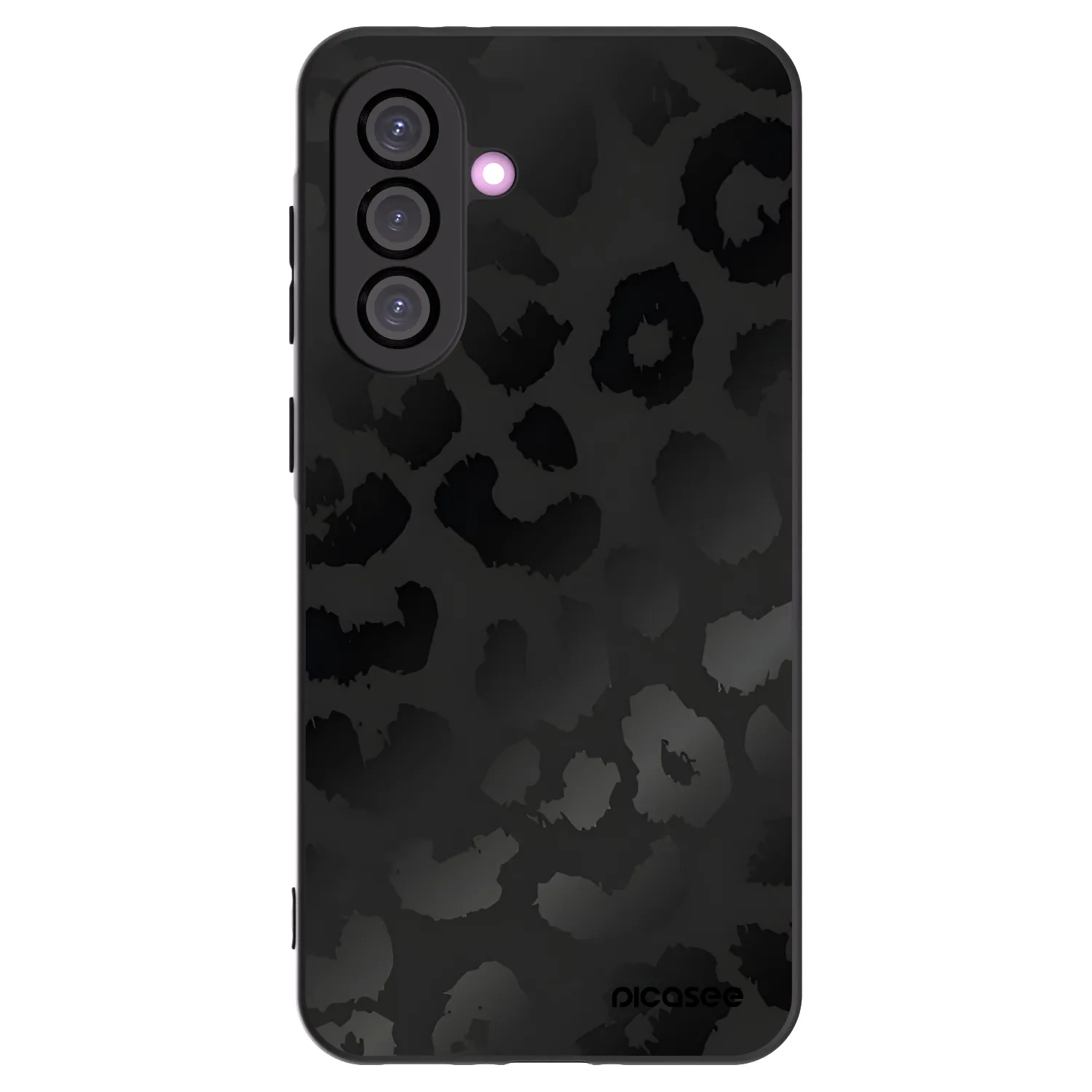 Picasee silikonowe czarne etui na Samsung Galaxy A36 5G - Midnight Leopard