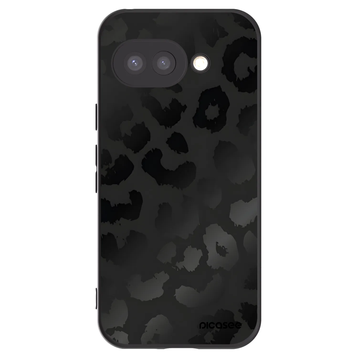 Picasee silikonowe czarne etui na Google Pixel 9a - Midnight Leopard