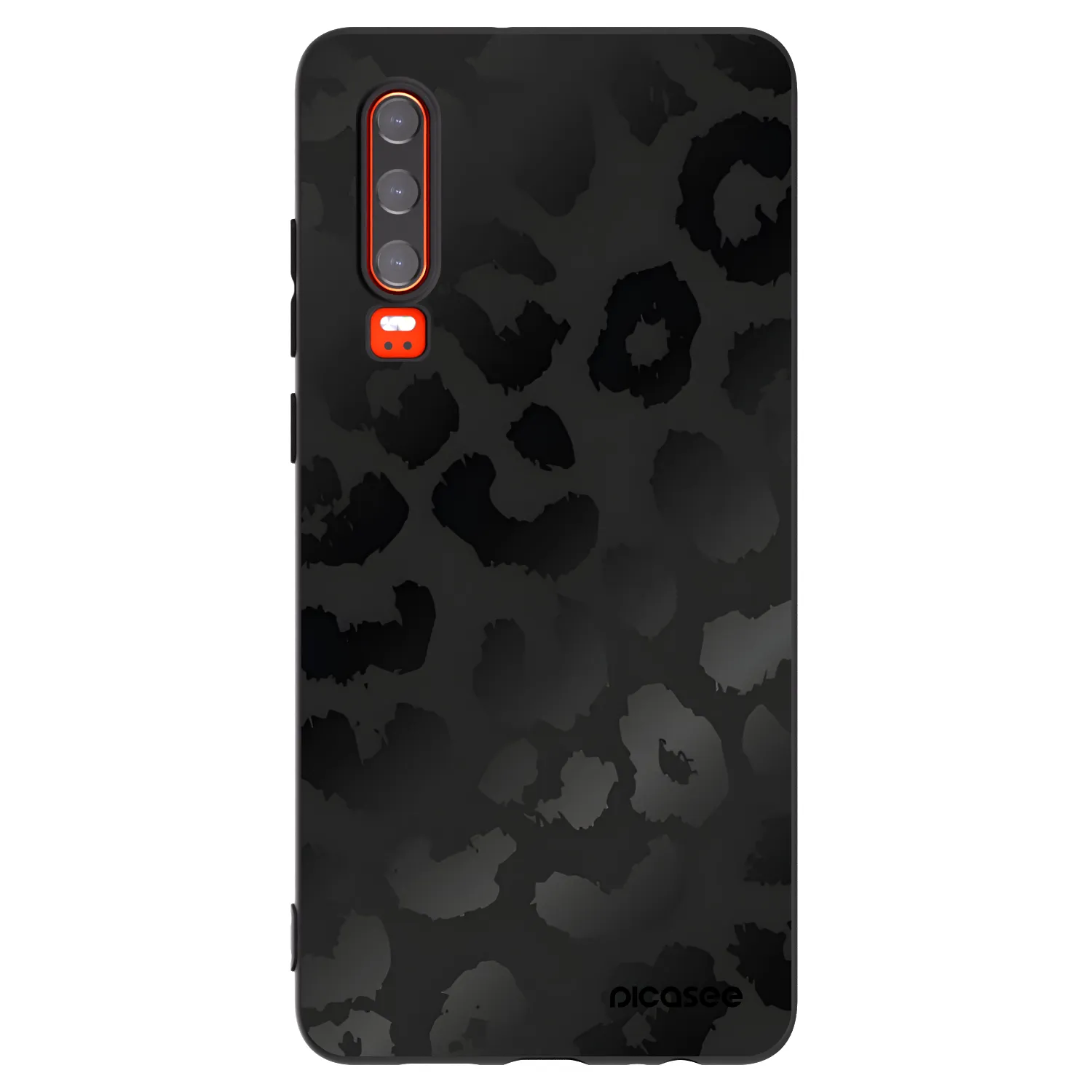 Picasee silikonowe czarne etui na Huawei P30 - Midnight Leopard