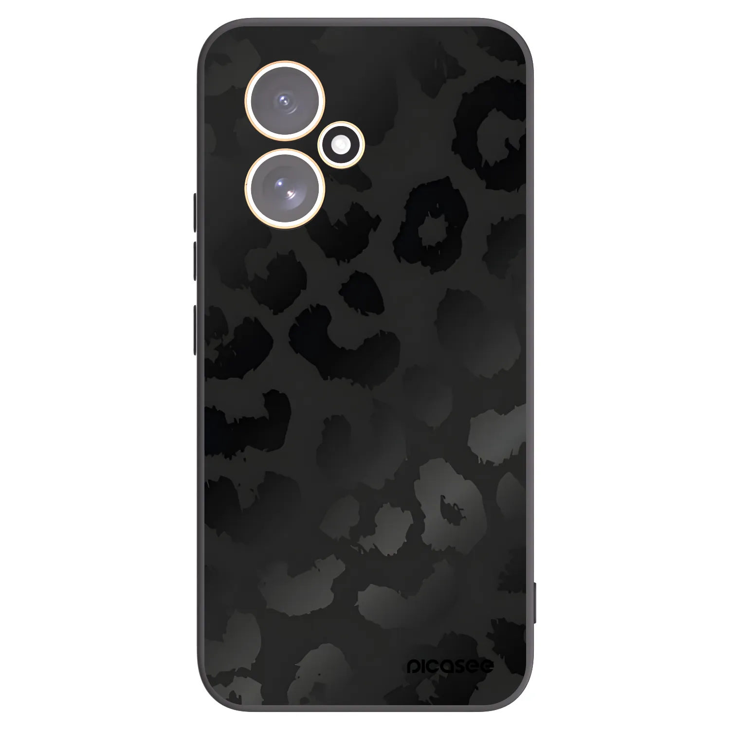 Picasee silikonowe czarne etui na Honor 400 5G - Midnight Leopard