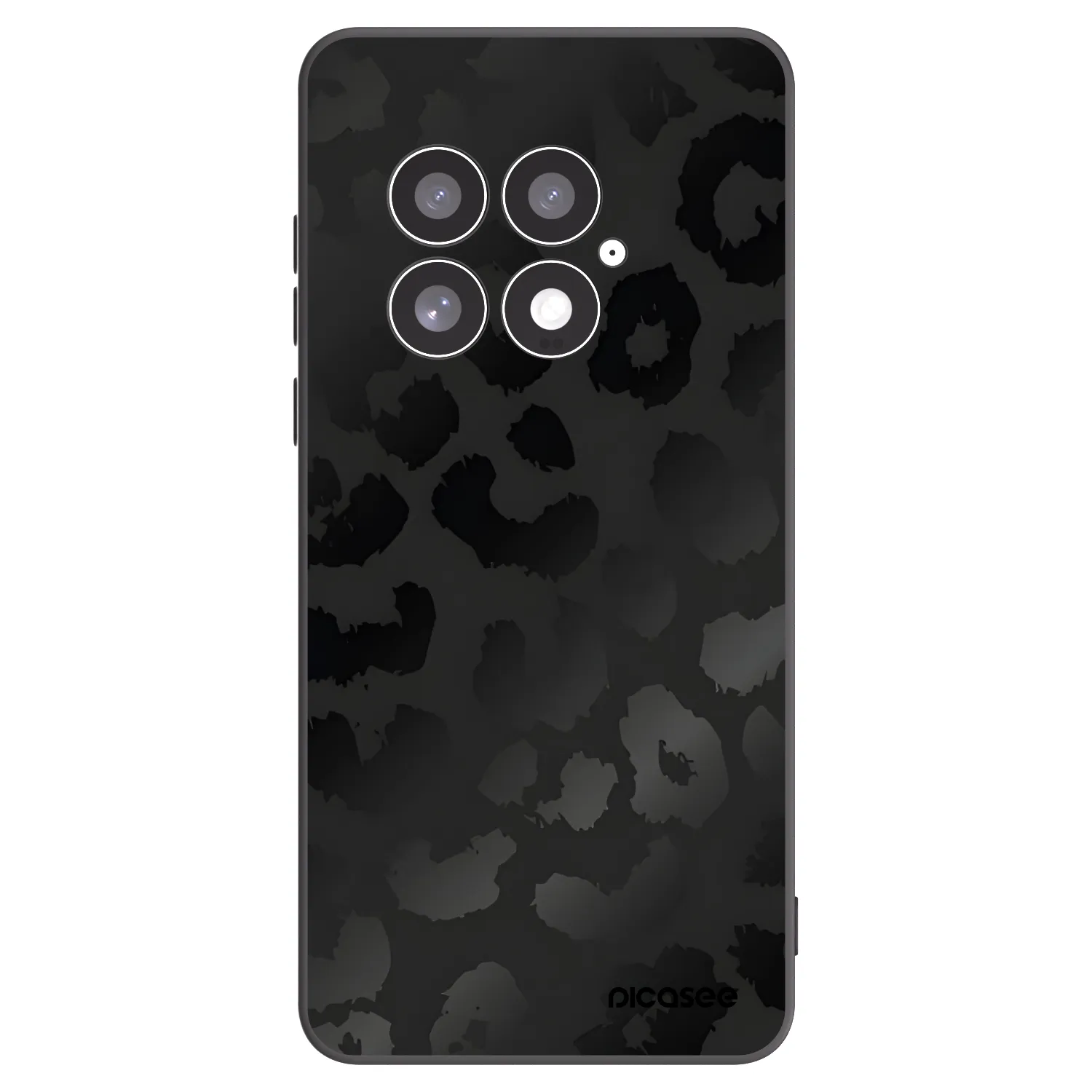 Picasee silikonowe czarne etui na OnePlus 13 5G - Midnight Leopard