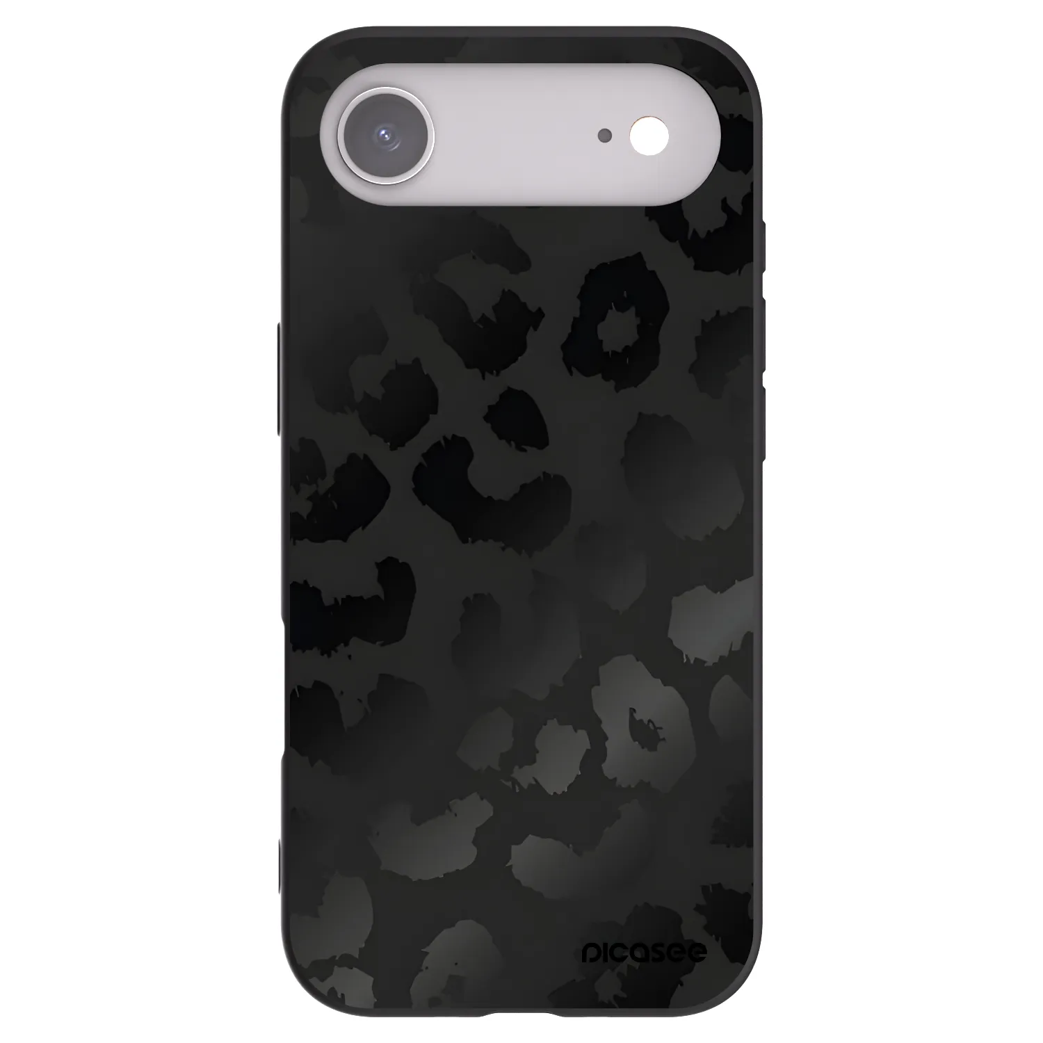 Picasee silikonowe czarne etui na Apple iPhone Air - Midnight Leopard