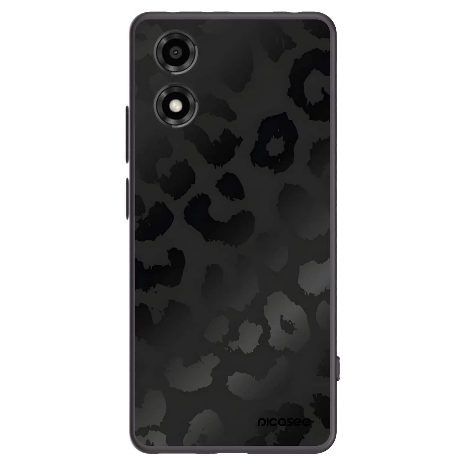 Picasee silikonowe czarne etui na Motorola Moto E14 - Midnight Leopard