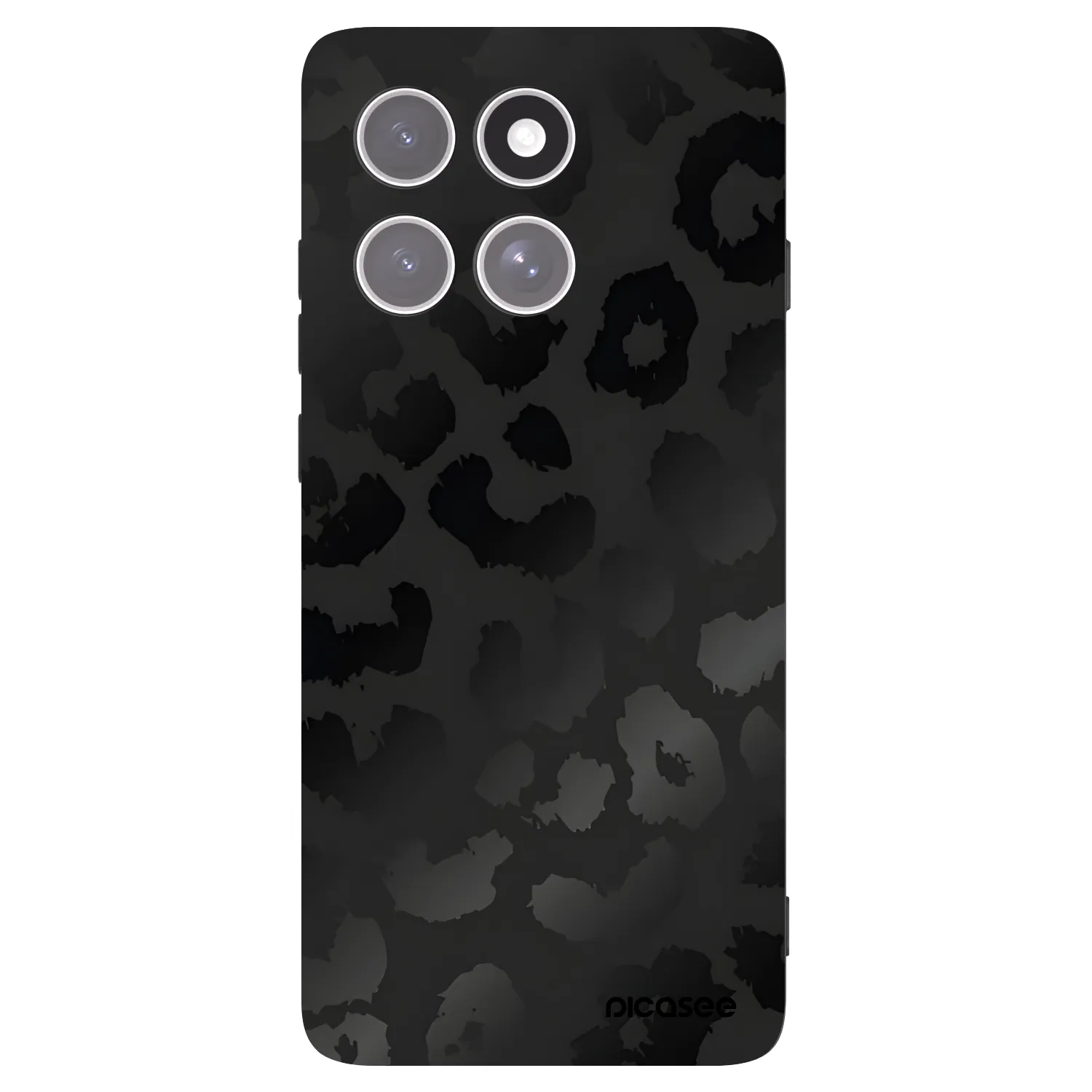 Picasee silikonowe czarne etui na Motorola Edge 60 Pro - Midnight Leopard