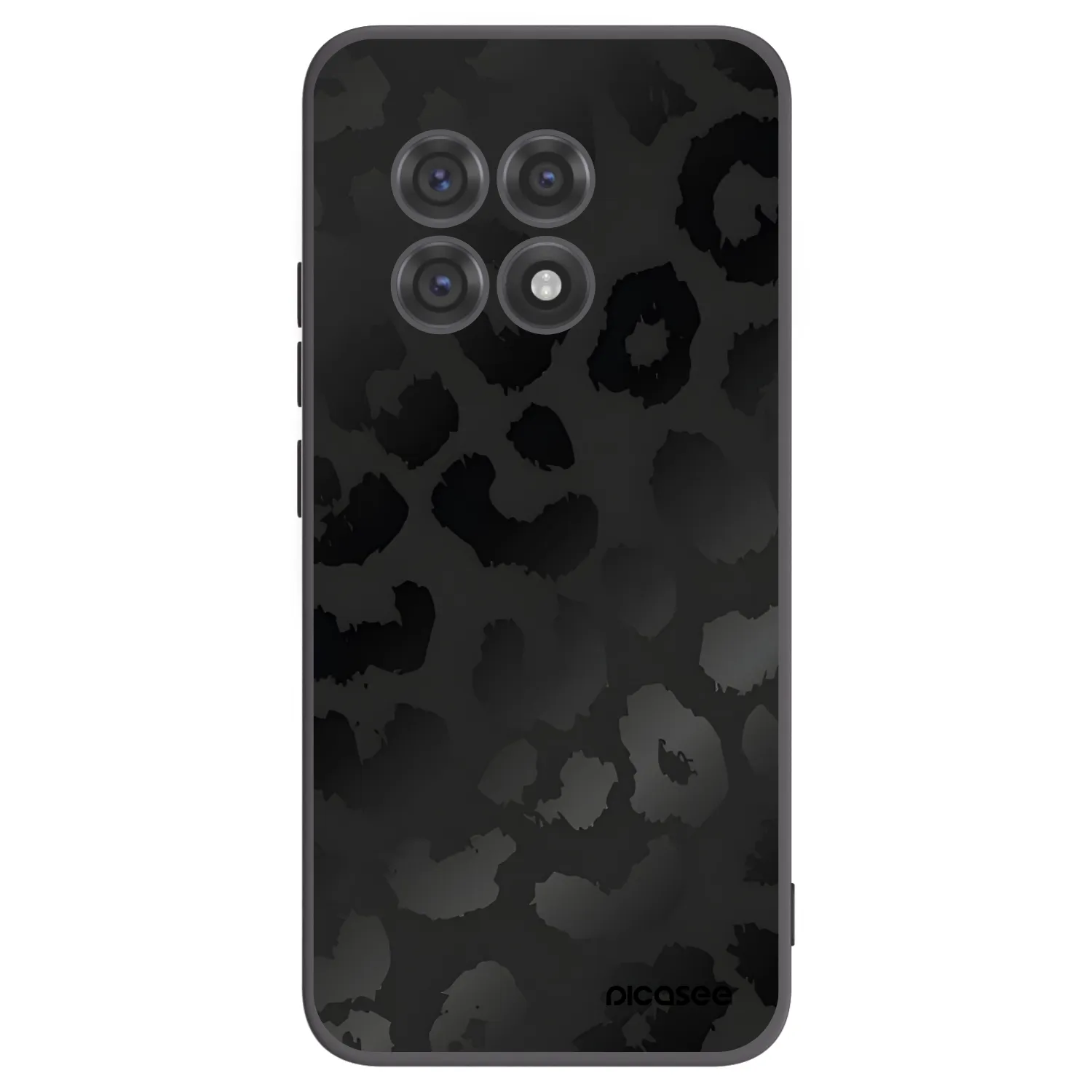 Picasee silikonowe czarne etui na OnePlus 13R 5G - Midnight Leopard