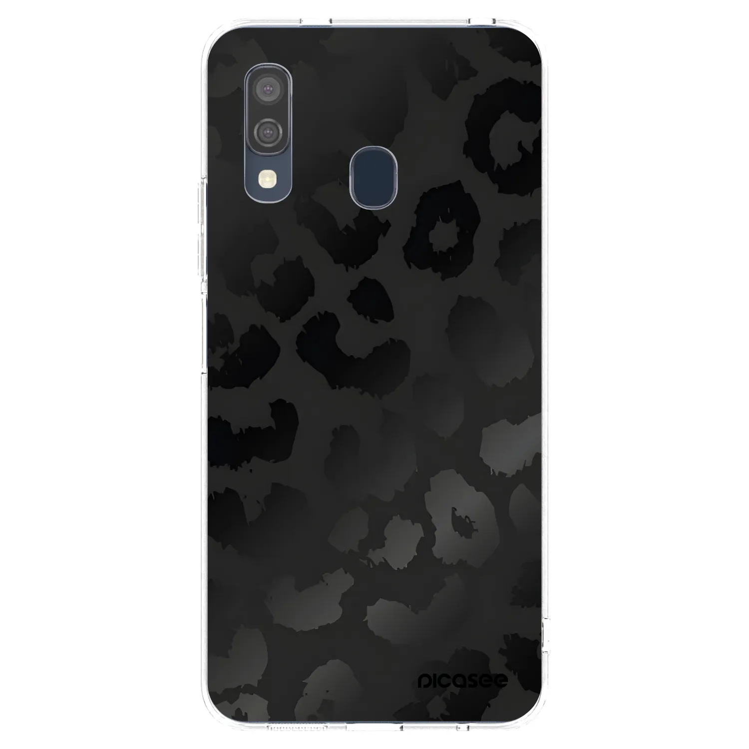 Picasee silikonowe przeźroczyste etui na Samsung Galaxy A40 A405F - Midnight Leopard