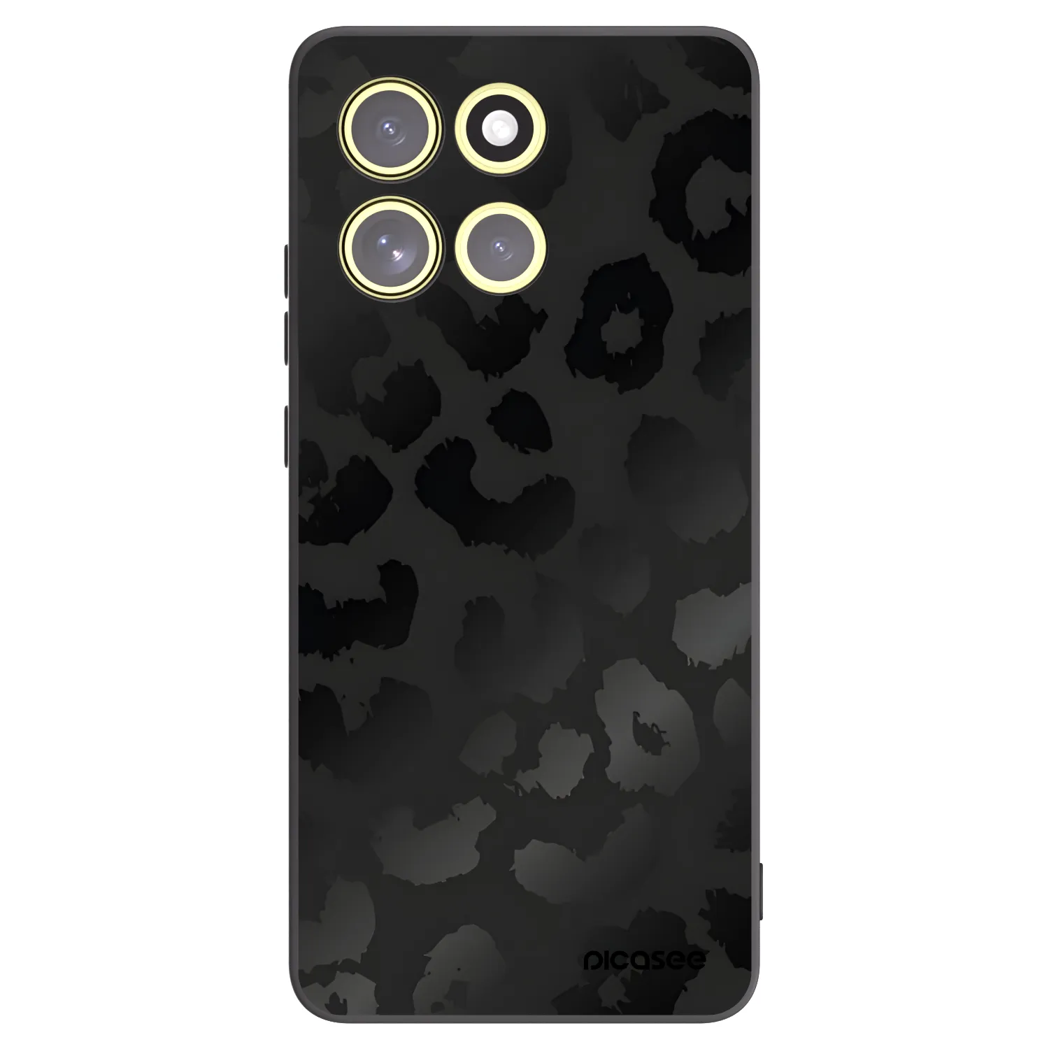 Picasee silikonowe czarne etui na Motorola Moto G86 5G - Midnight Leopard