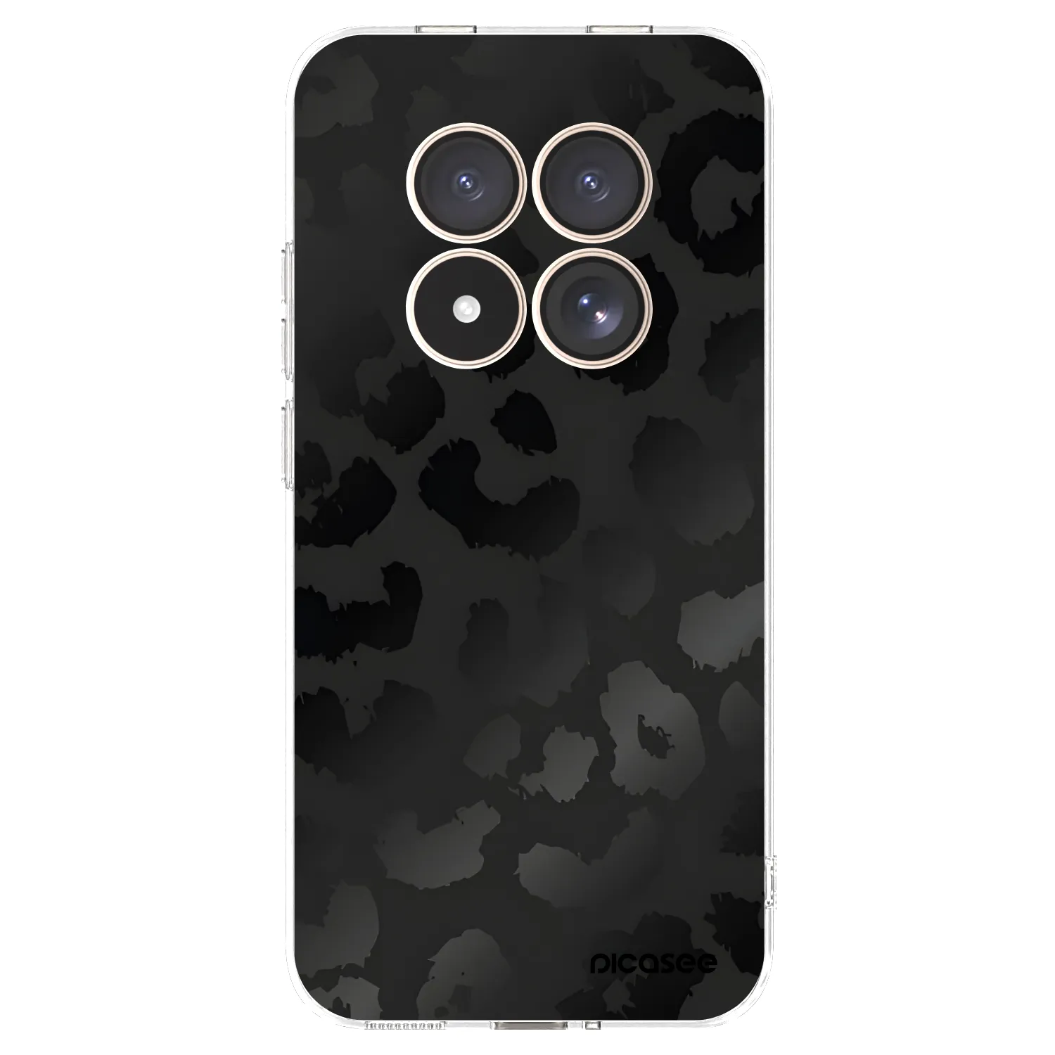 Picasee silikonowe przeźroczyste etui na Xiaomi Redmi Note 15 Pro 4G - Midnight Leopard