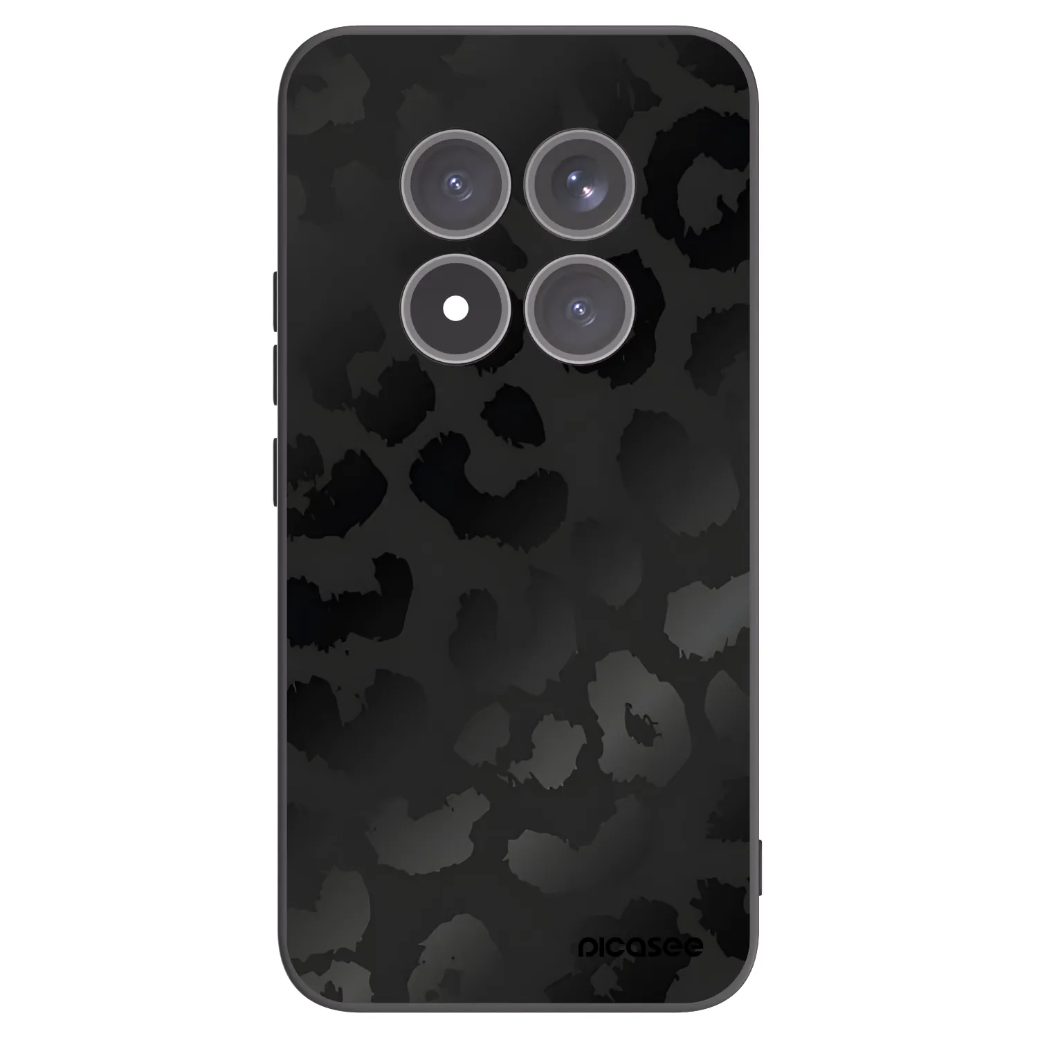 Picasee silikonowe czarne etui na Xiaomi Redmi Note 15 Pro+ - Midnight Leopard