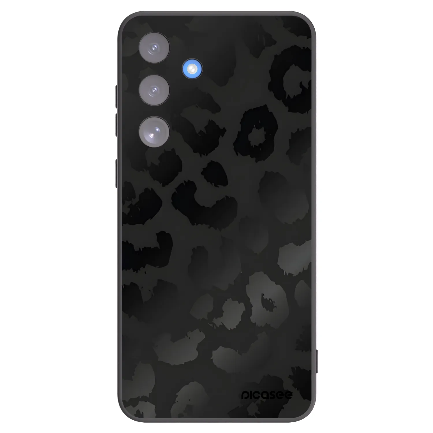Picasee silikonowe czarne etui na Samsung Galaxy S25 FE 5G - Midnight Leopard