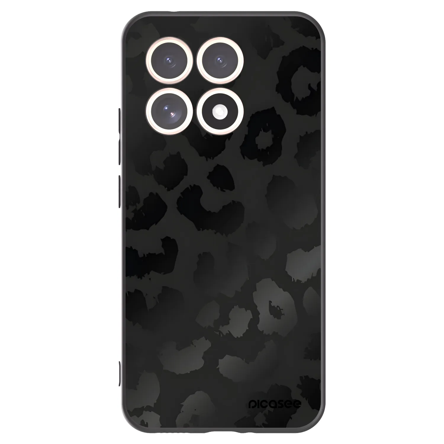 Picasee silikonowe czarne etui na Xiaomi 15T - Midnight Leopard