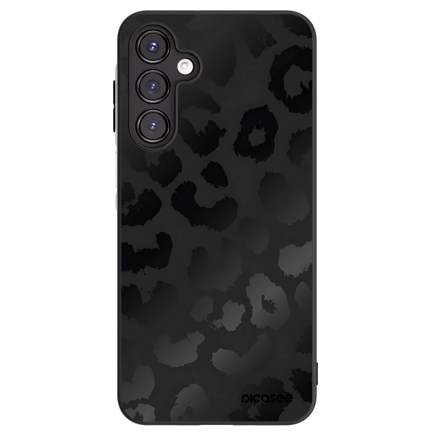 Picasee silikonowe czarne etui na Samsung Galaxy A16 4G - Midnight Leopard