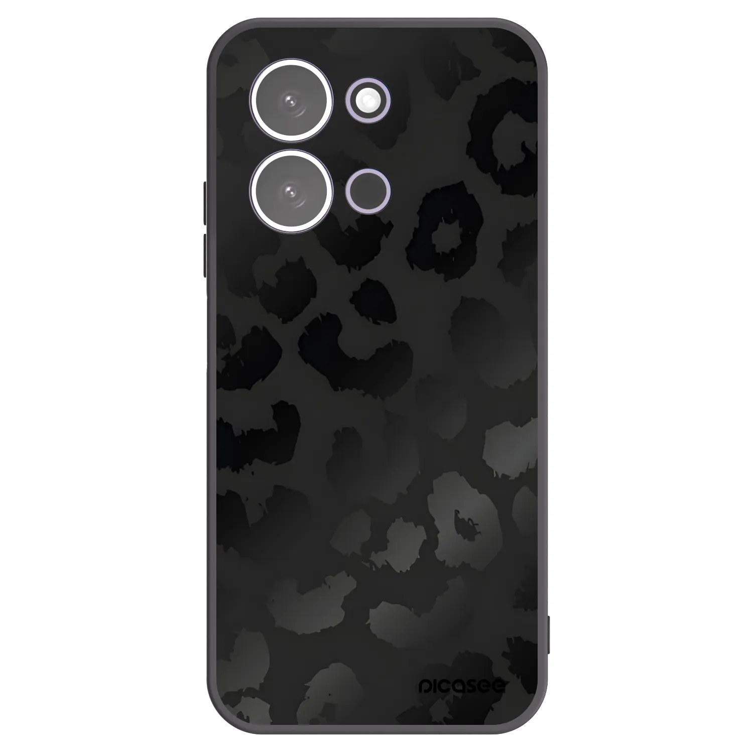 Picasee silikonowe czarne etui na Xiaomi Redmi 15C 5G - Midnight Leopard