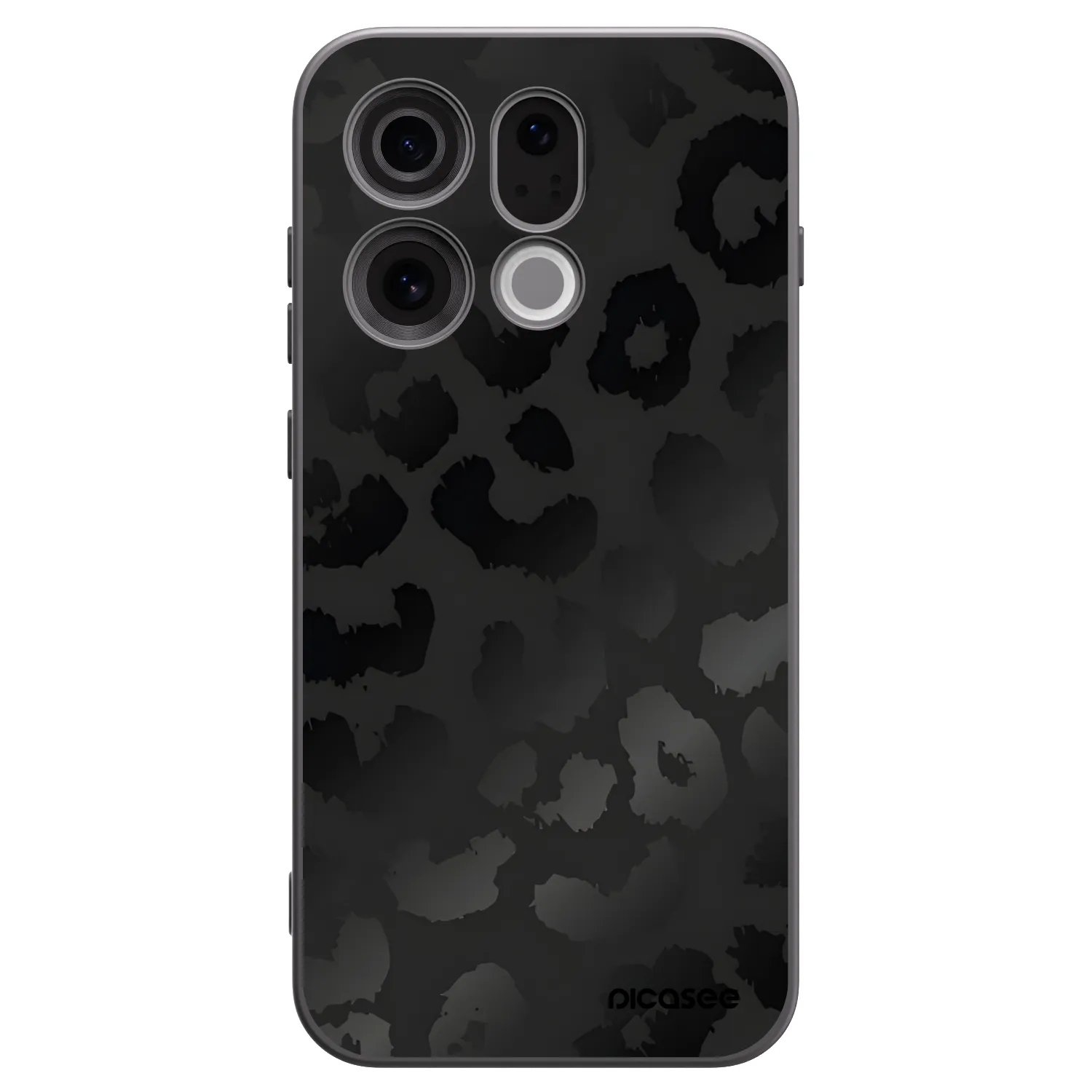 Picasee silikonowe czarne etui na OPPO Find X9 - Midnight Leopard