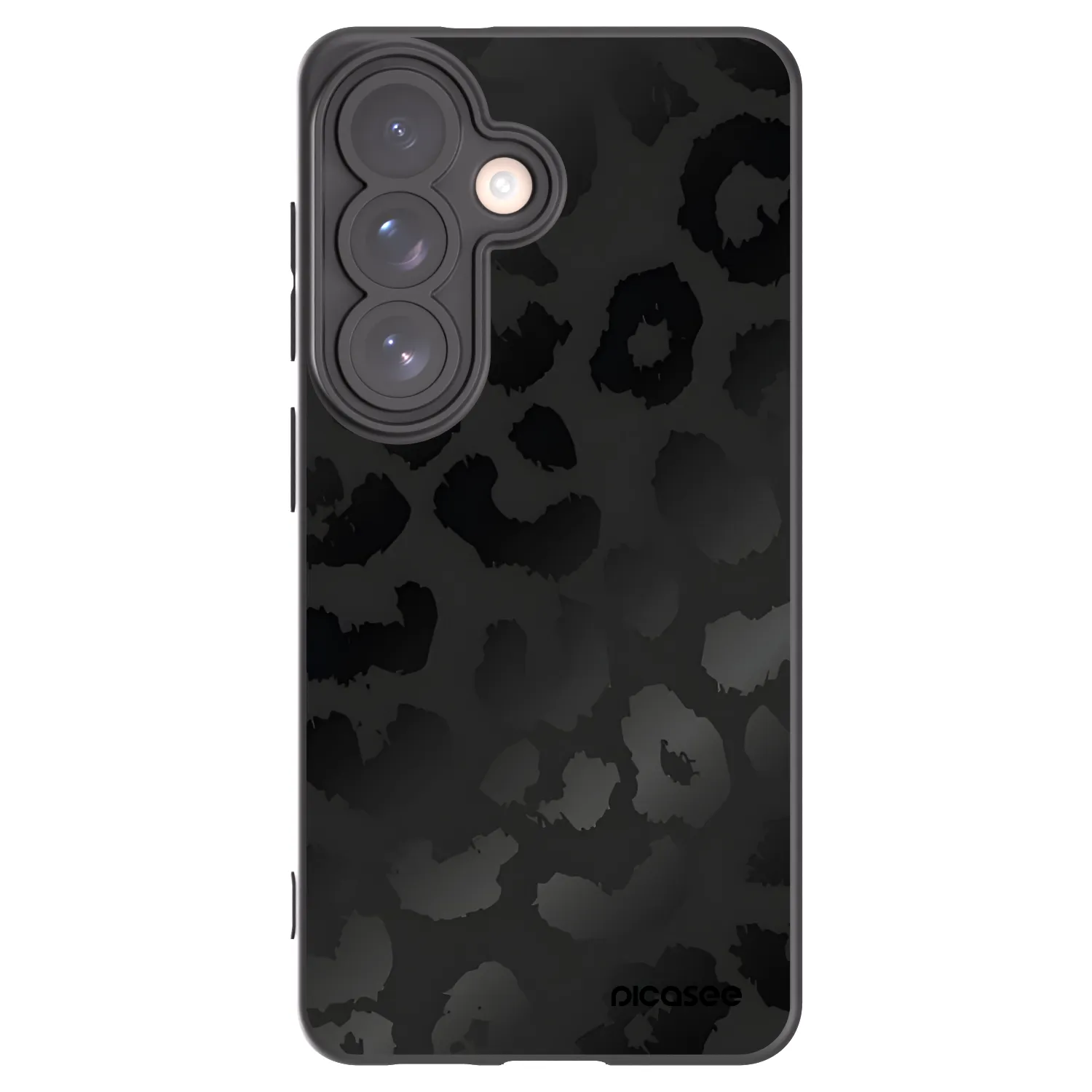 Picasee silikonowe czarne etui na Samsung Galaxy S26 - Midnight Leopard