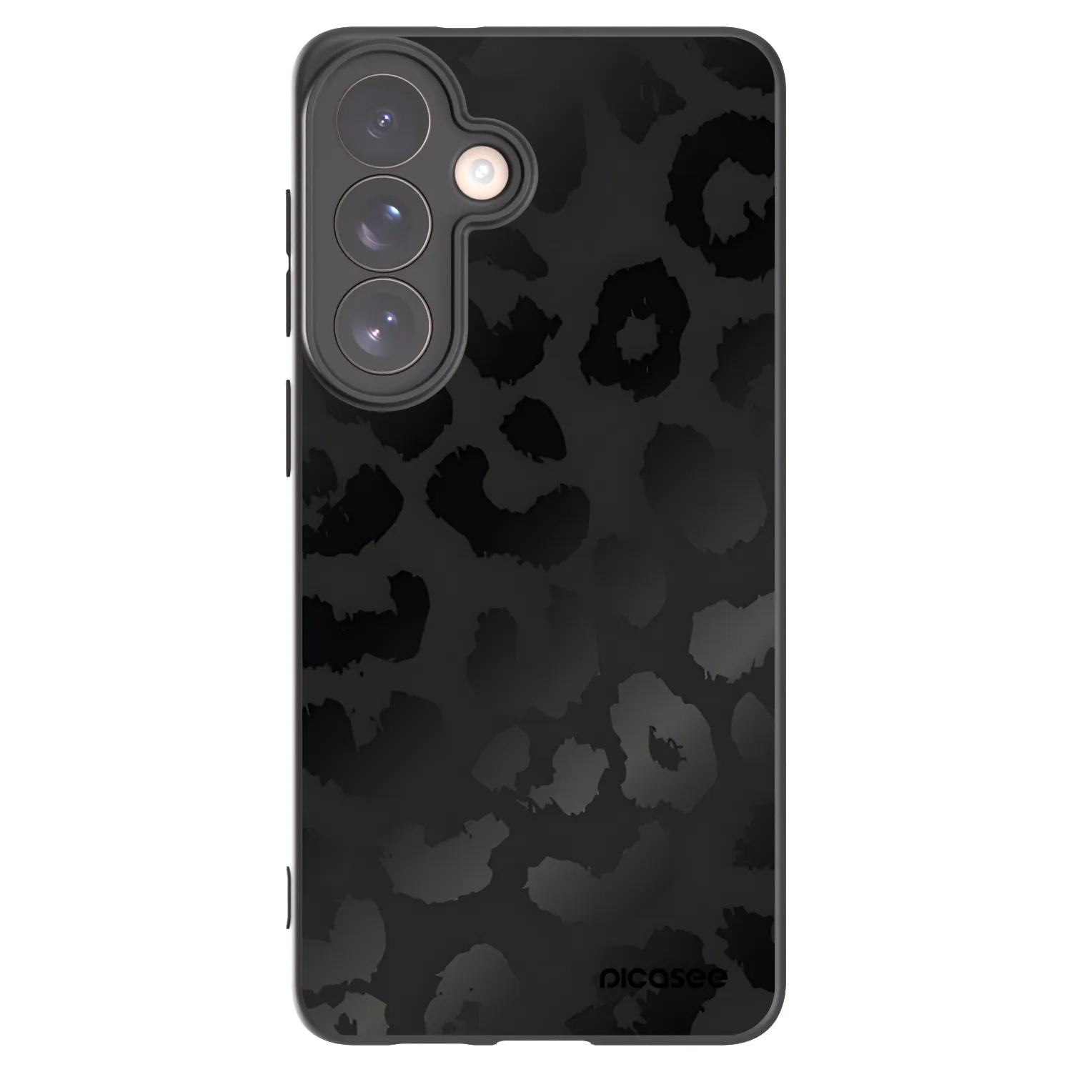 Picasee silikonowe czarne etui na Samsung Galaxy S26+ - Midnight Leopard