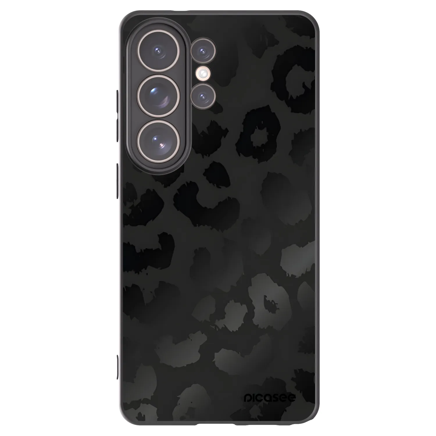 Picasee silikonowe czarne etui na Samsung Galaxy S26 Ultra - Midnight Leopard