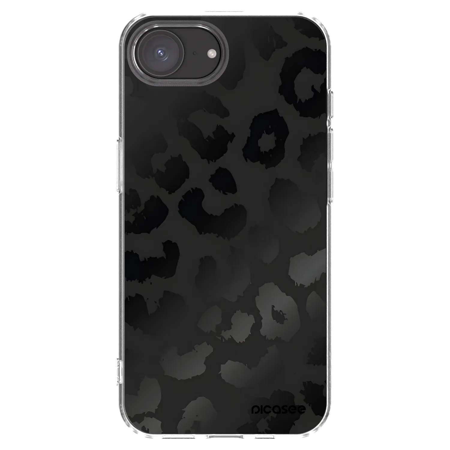 Picasee silikonowe przeźroczyste etui na Apple iPhone 17e - Midnight Leopard