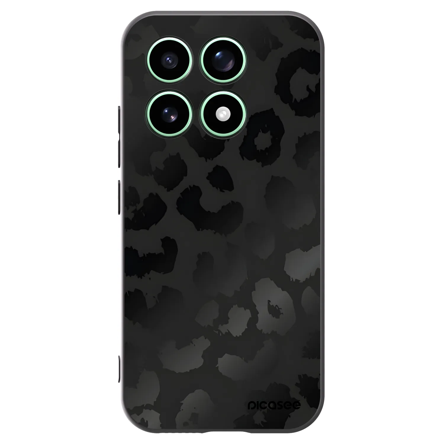Picasee silikonowe czarne etui na Xiaomi 17 - Midnight Leopard