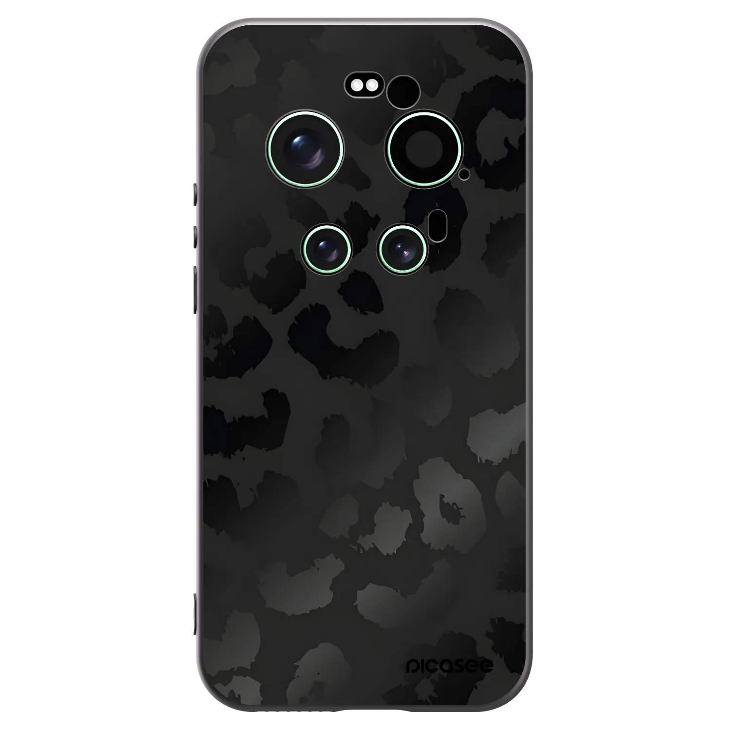 Picasee silikonowe czarne etui na Xiaomi 17 Ultra - Midnight Leopard