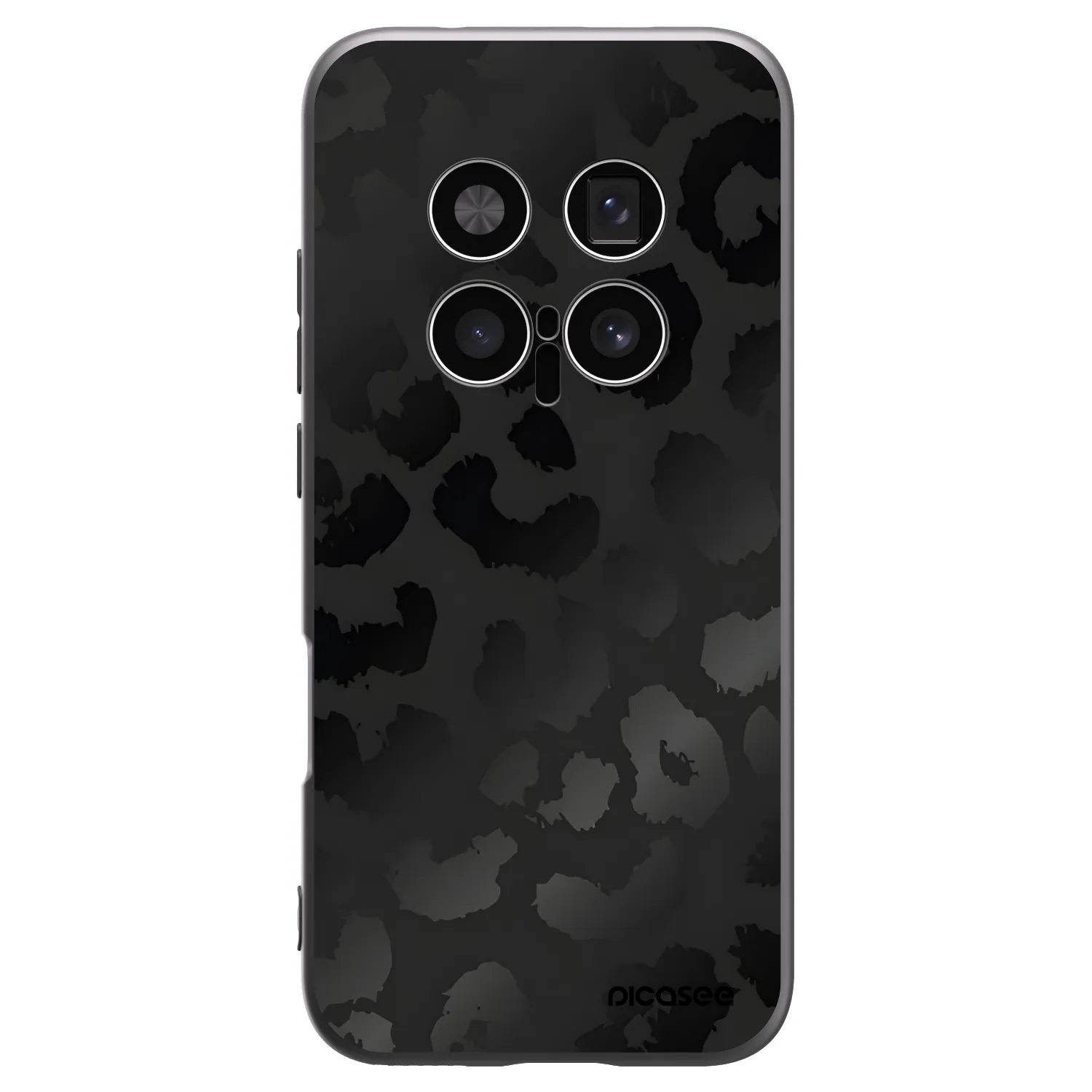 Picasee silikonowe czarne etui na Honor Magic8 Pro 5G - Midnight Leopard