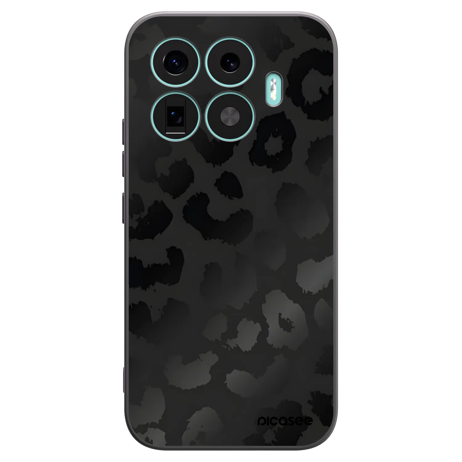 Picasee silikonowe czarne etui na Xiaomi 17T - Midnight Leopard
