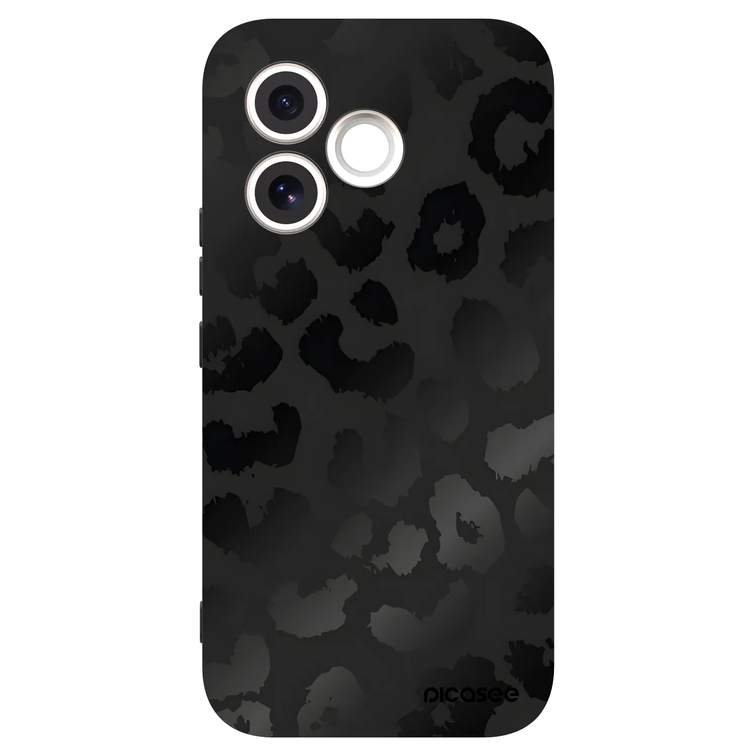 Picasee silikonowe czarne etui na Honor 600 Lite - Midnight Leopard