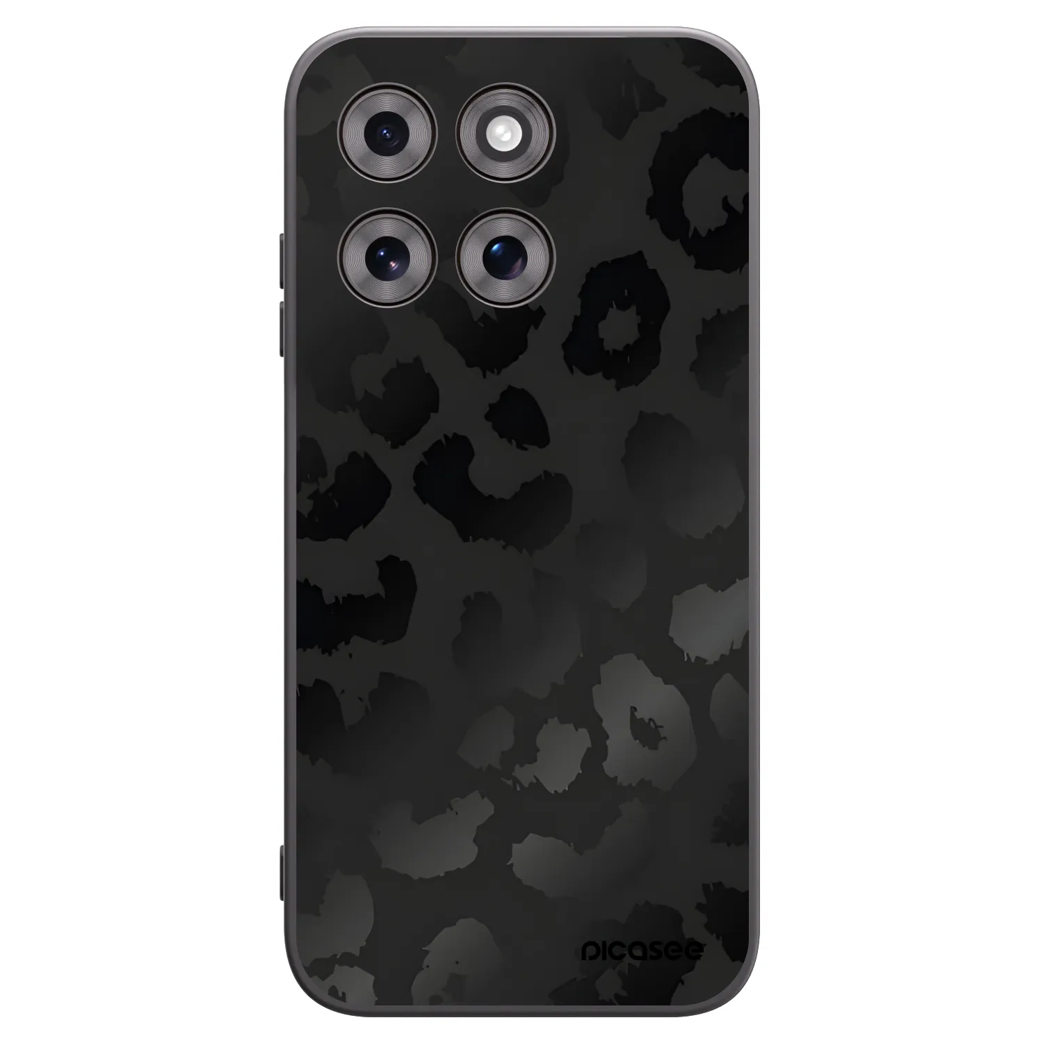 Picasee silikonowe czarne etui na Motorola Moto G77 - Midnight Leopard
