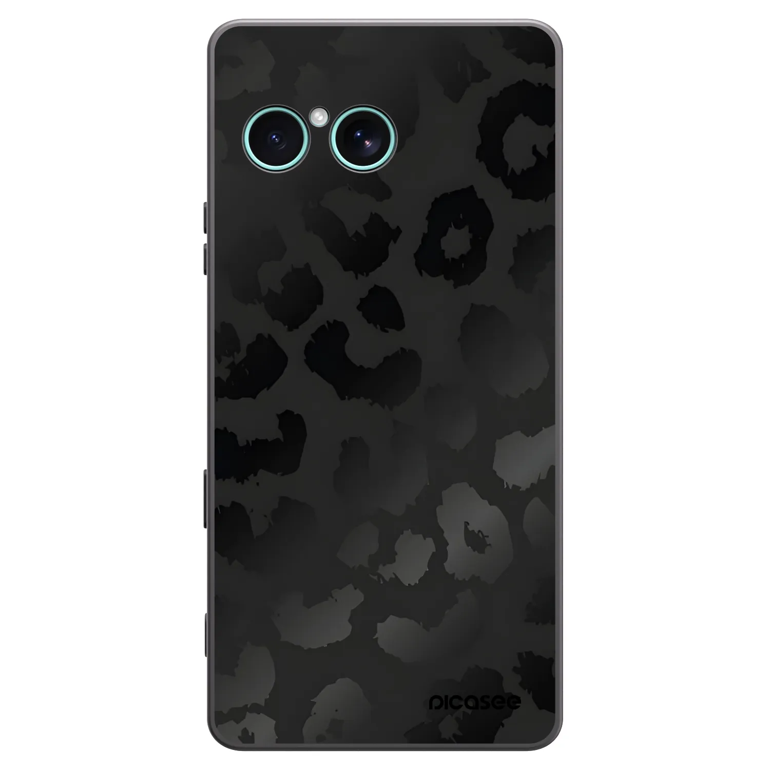 Picasee silikonowe czarne etui na Sony Xperia 10 VII - Midnight Leopard