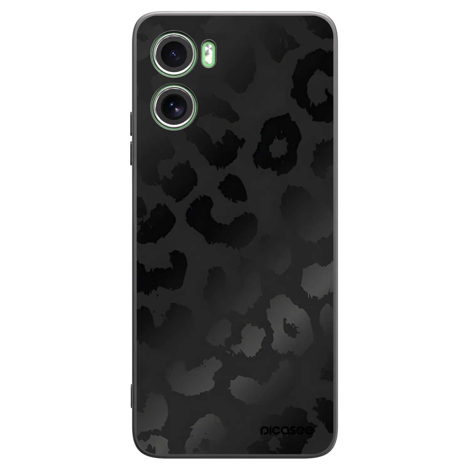 Picasee silikonowe czarne etui na Motorola Moto G06 - Midnight Leopard