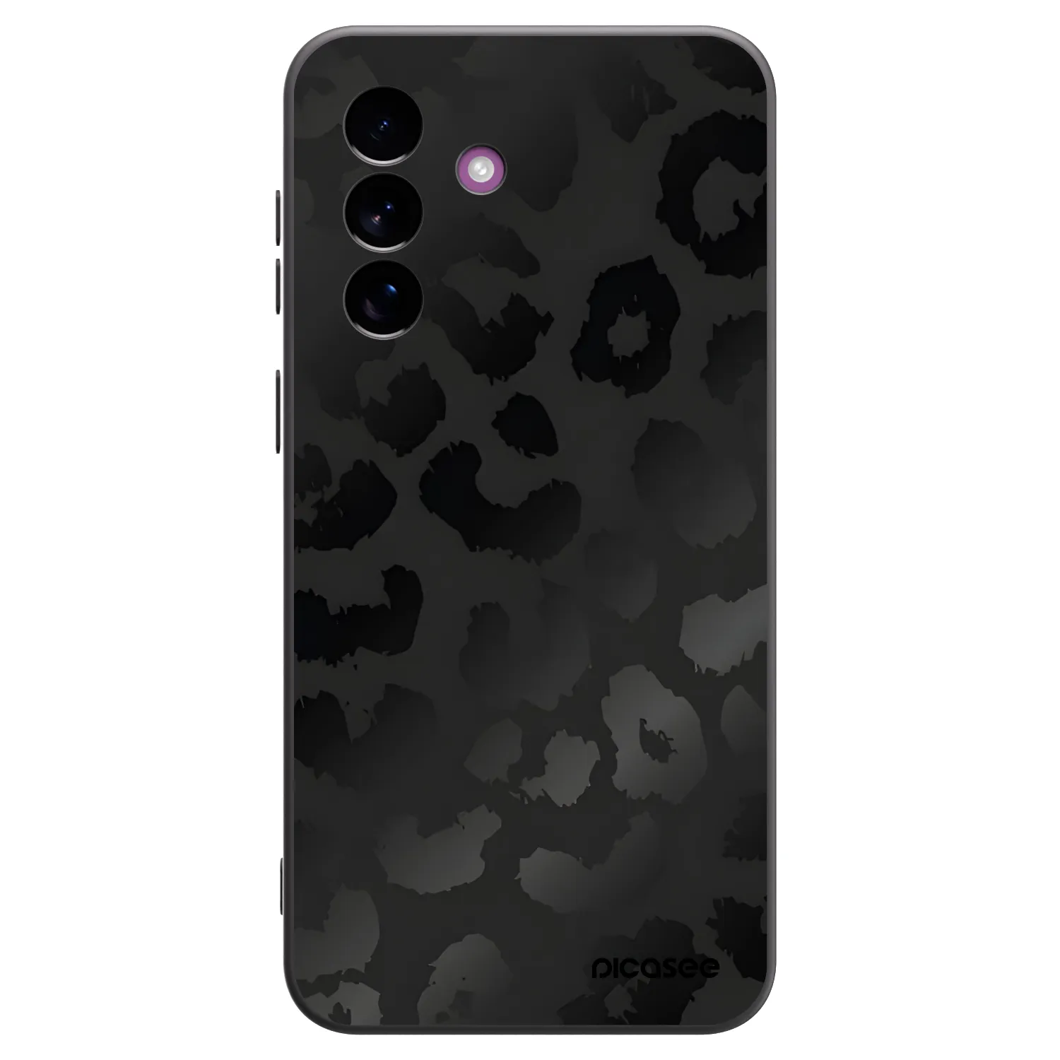 Picasee silikonowe czarne etui na Samsung Galaxy A37 - Midnight Leopard