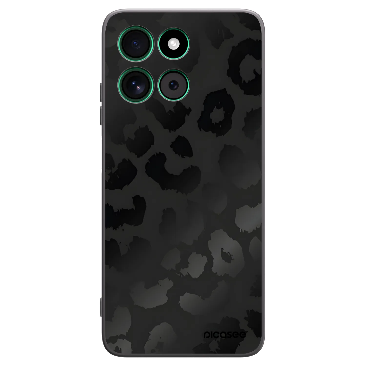 Picasee silikonowe czarne etui na Motorola Moto G57 Power - Midnight Leopard