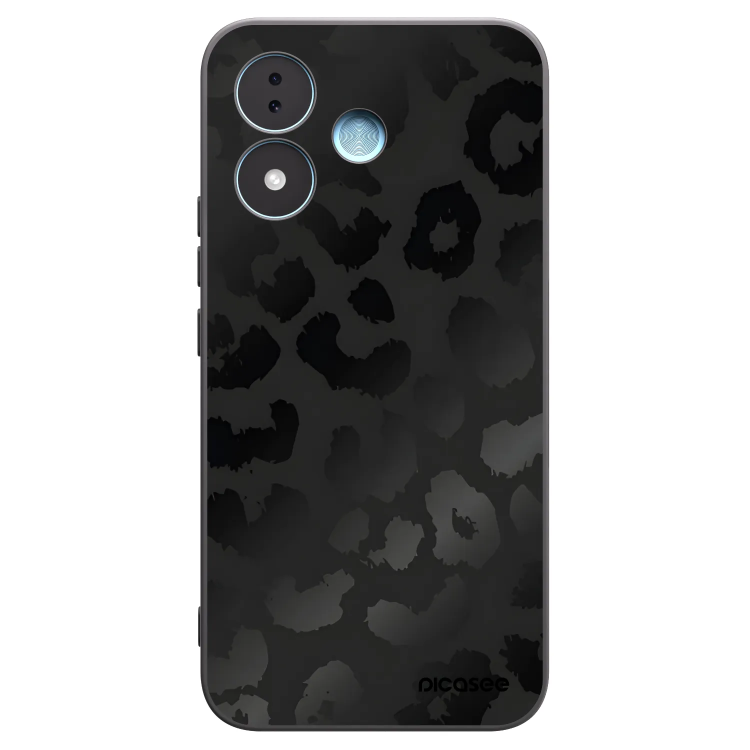 Picasee silikonowe czarne etui na Xiaomi Redmi Note 17 5G - Midnight Leopard