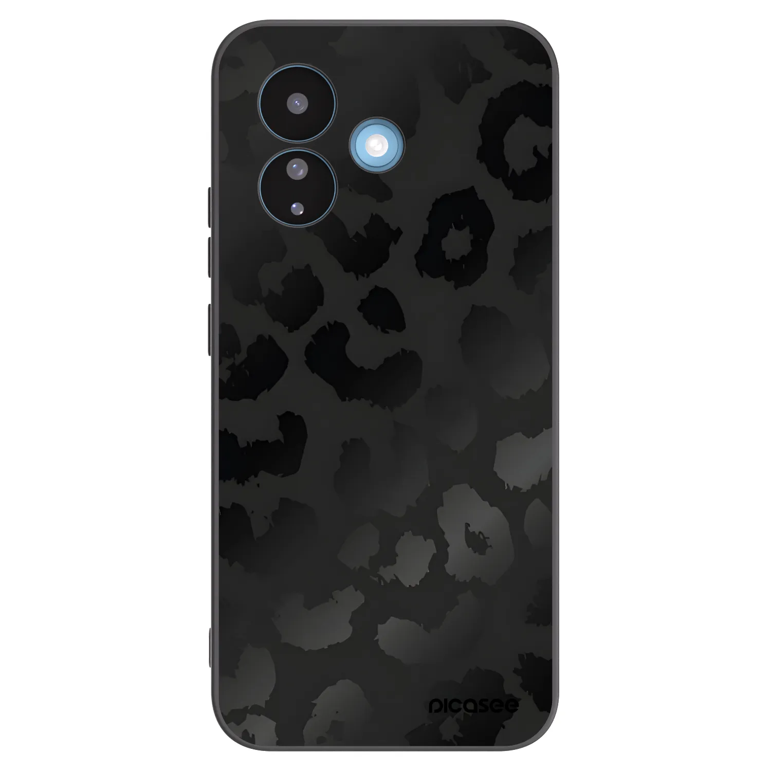 Picasee silikonowe czarne etui na Xiaomi Redmi Note 17 Pro 5G - Midnight Leopard