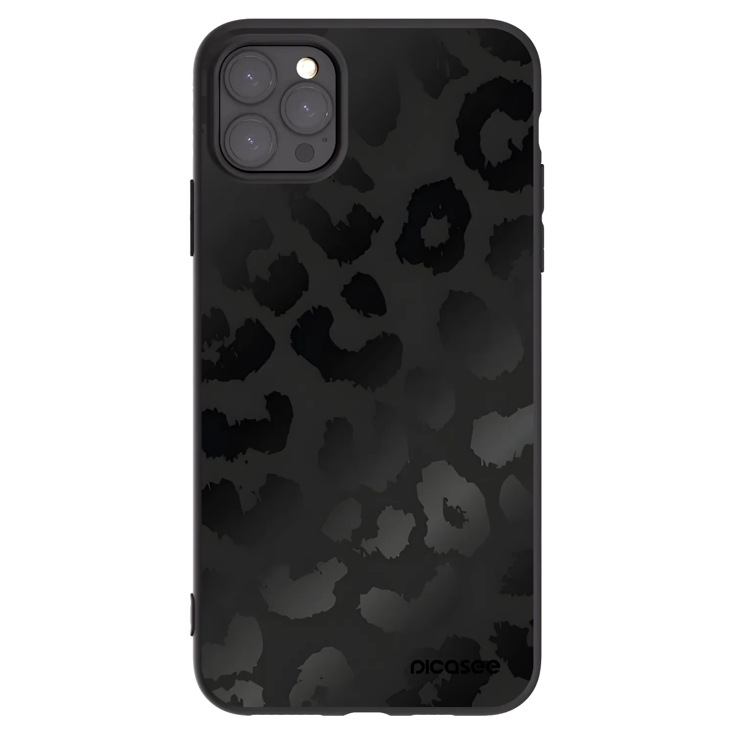 Picasee silikonowe czarne etui na Apple iPhone 11 Pro Max - Midnight Leopard