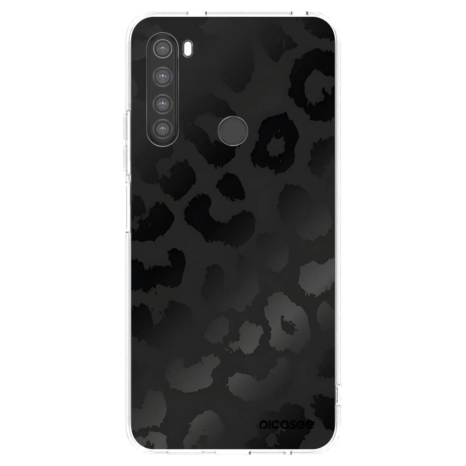 Picasee silikonowe przeźroczyste etui na Xiaomi Redmi Note 8 - Midnight Leopard