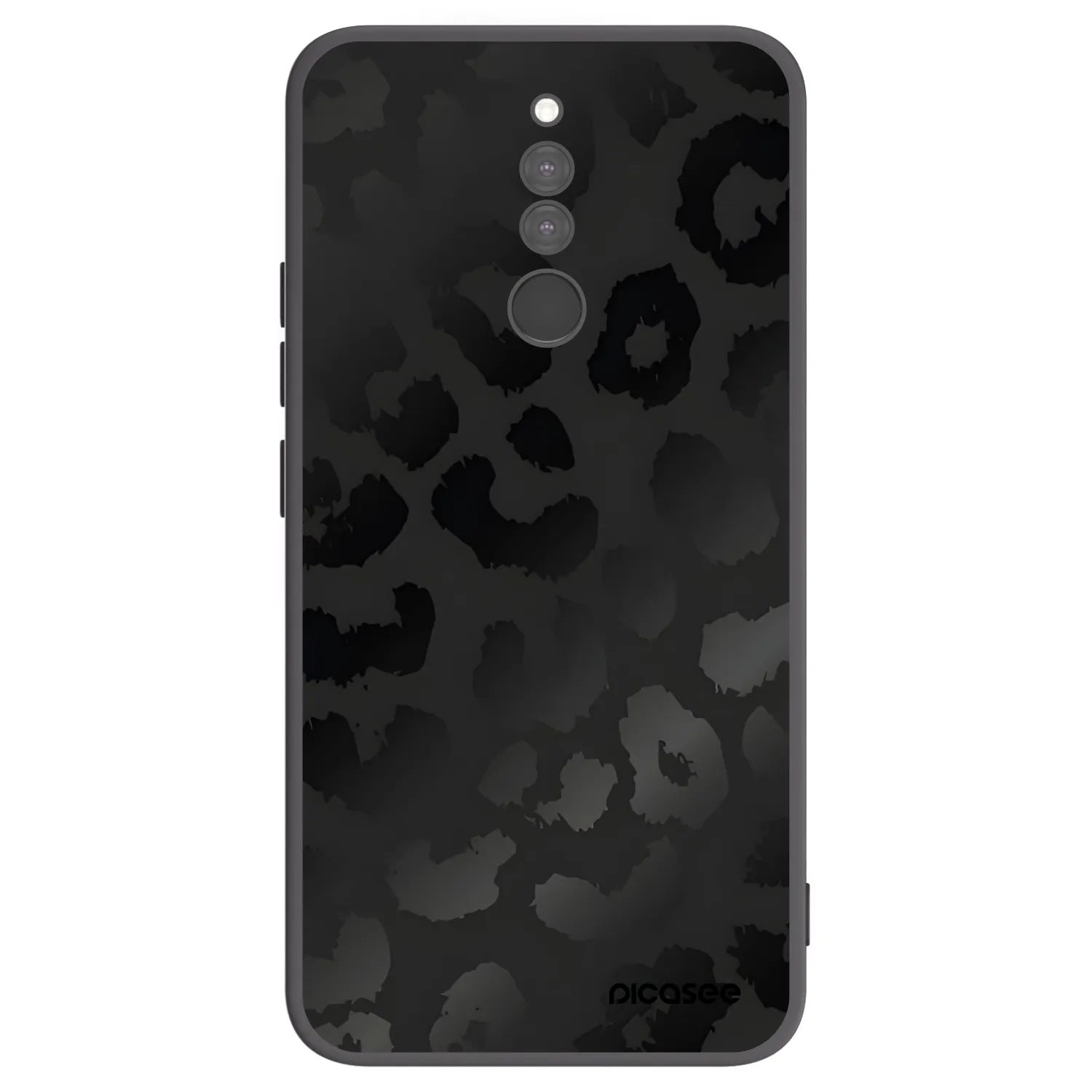 Picasee silikonowe czarne etui na Xiaomi Redmi 8 - Midnight Leopard