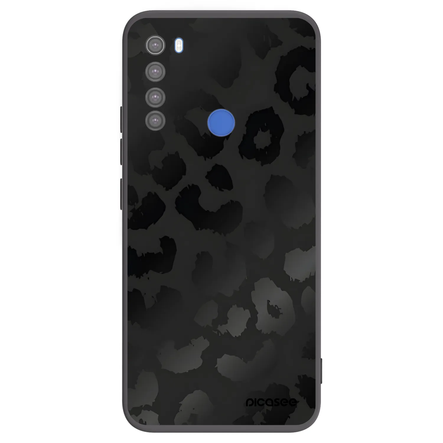 Picasee silikonowe czarne etui na Xiaomi Redmi Note 8T - Midnight Leopard