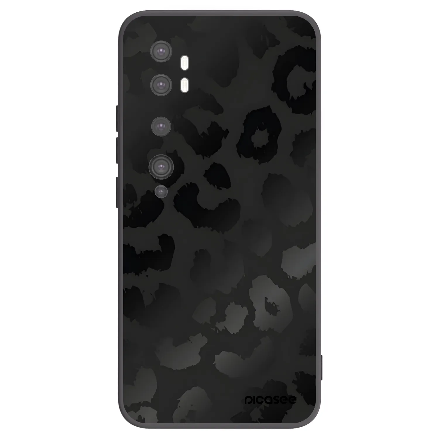 Picasee silikonowe czarne etui na Xiaomi Mi Note 10 (Pro) - Midnight Leopard