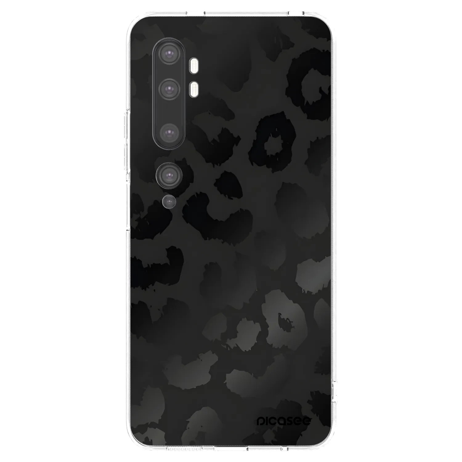 Picasee silikonowe przeźroczyste etui na Xiaomi Mi Note 10 (Pro) - Midnight Leopard