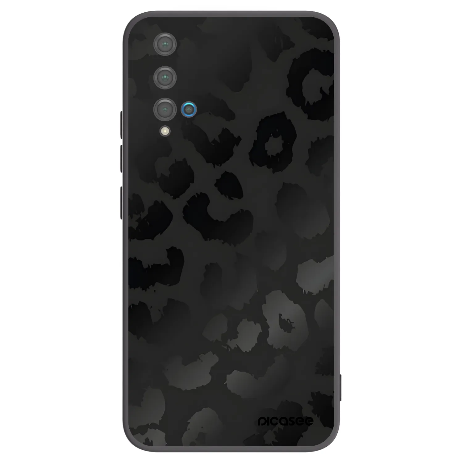 Picasee silikonowe czarne etui na Huawei Nova 5T - Midnight Leopard