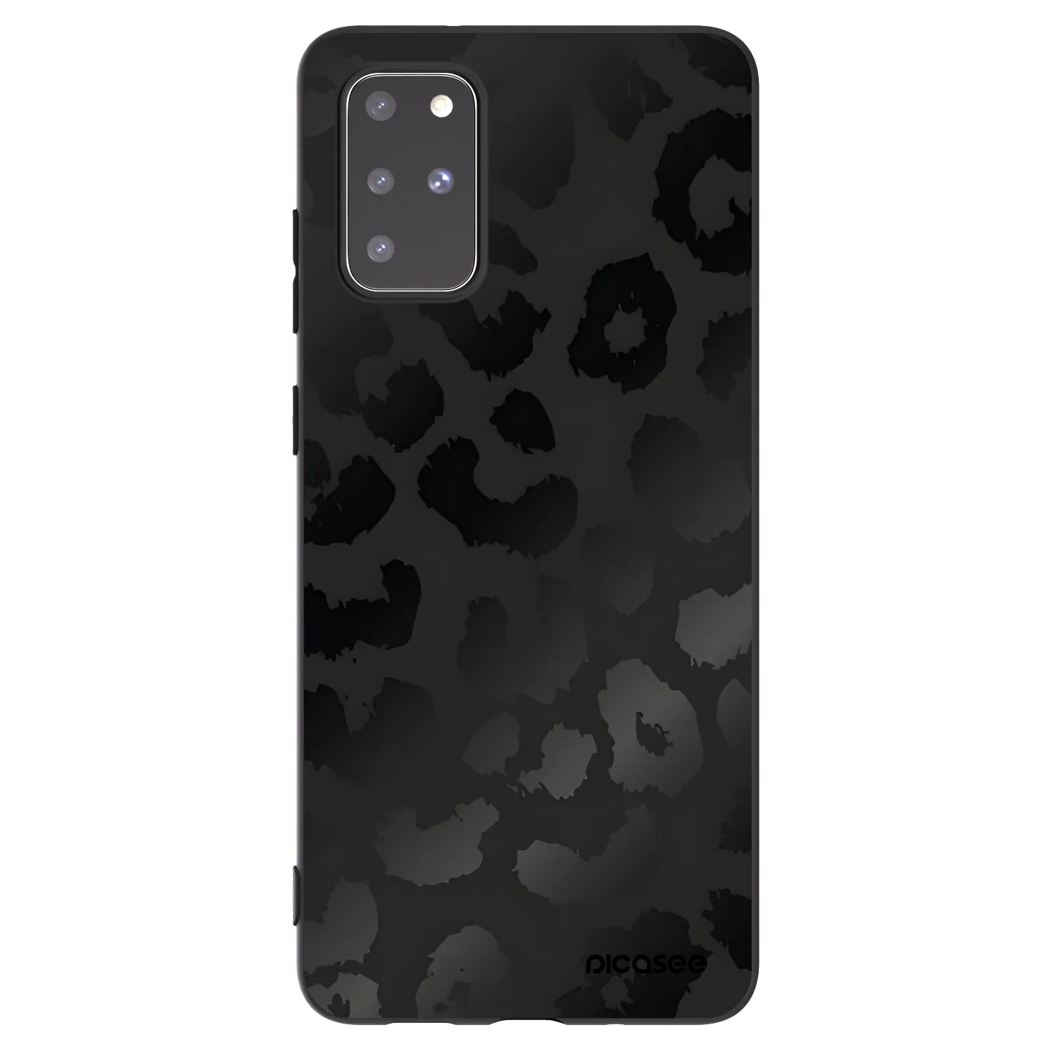 Picasee silikonowe czarne etui na Samsung Galaxy S20+ G985F - Midnight Leopard