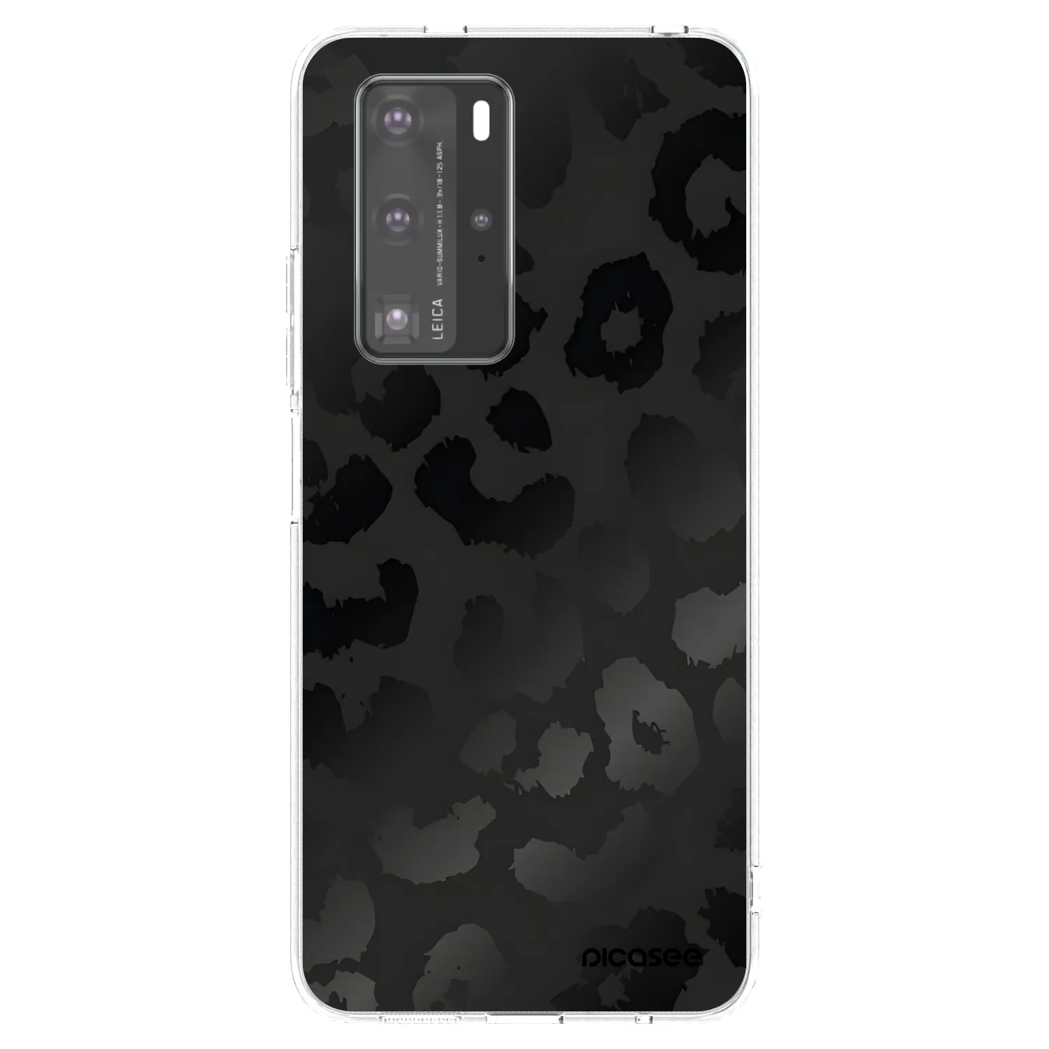 Picasee silikonowe przeźroczyste etui na Huawei P40 Pro - Midnight Leopard