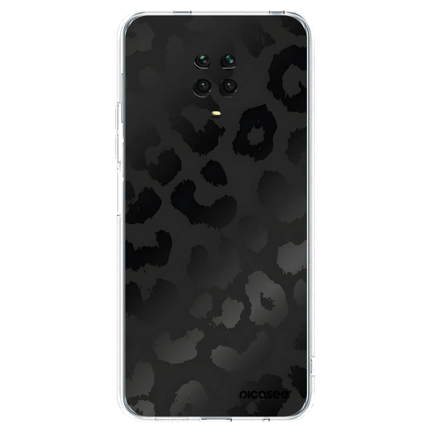 Picasee silikonowe przeźroczyste etui na Xiaomi Redmi Note 9 Pro - Midnight Leopard