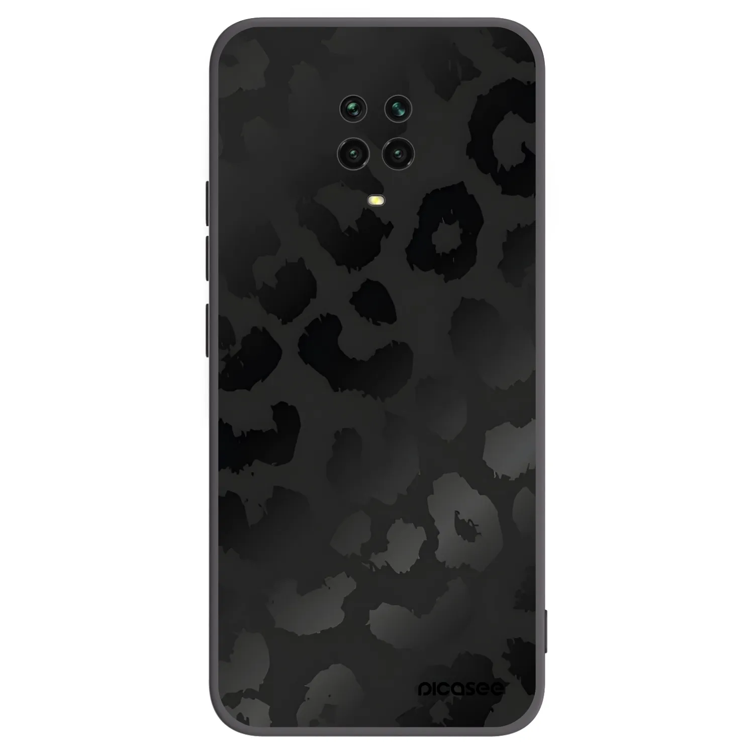 Picasee silikonowe czarne etui na Xiaomi Redmi Note 9 Pro - Midnight Leopard