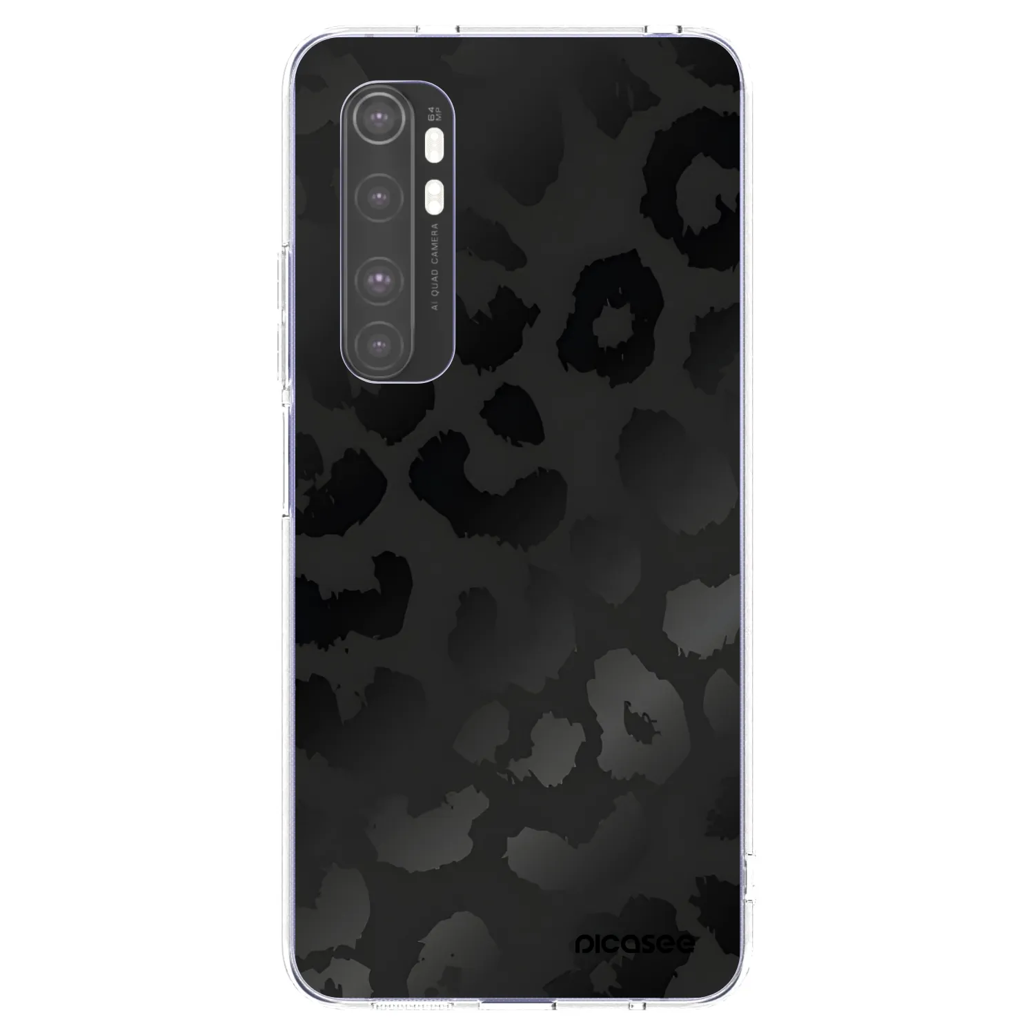 Picasee silikonowe przeźroczyste etui na Xiaomi Mi Note 10 Lite - Midnight Leopard