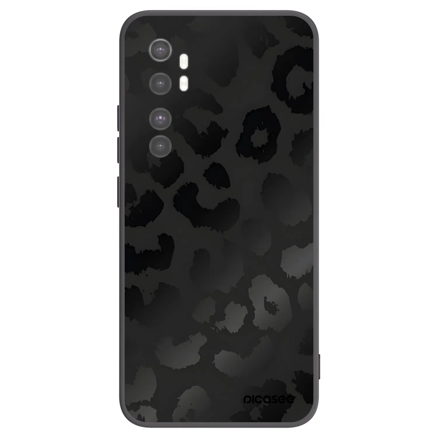 Picasee silikonowe czarne etui na Xiaomi Mi Note 10 Lite - Midnight Leopard