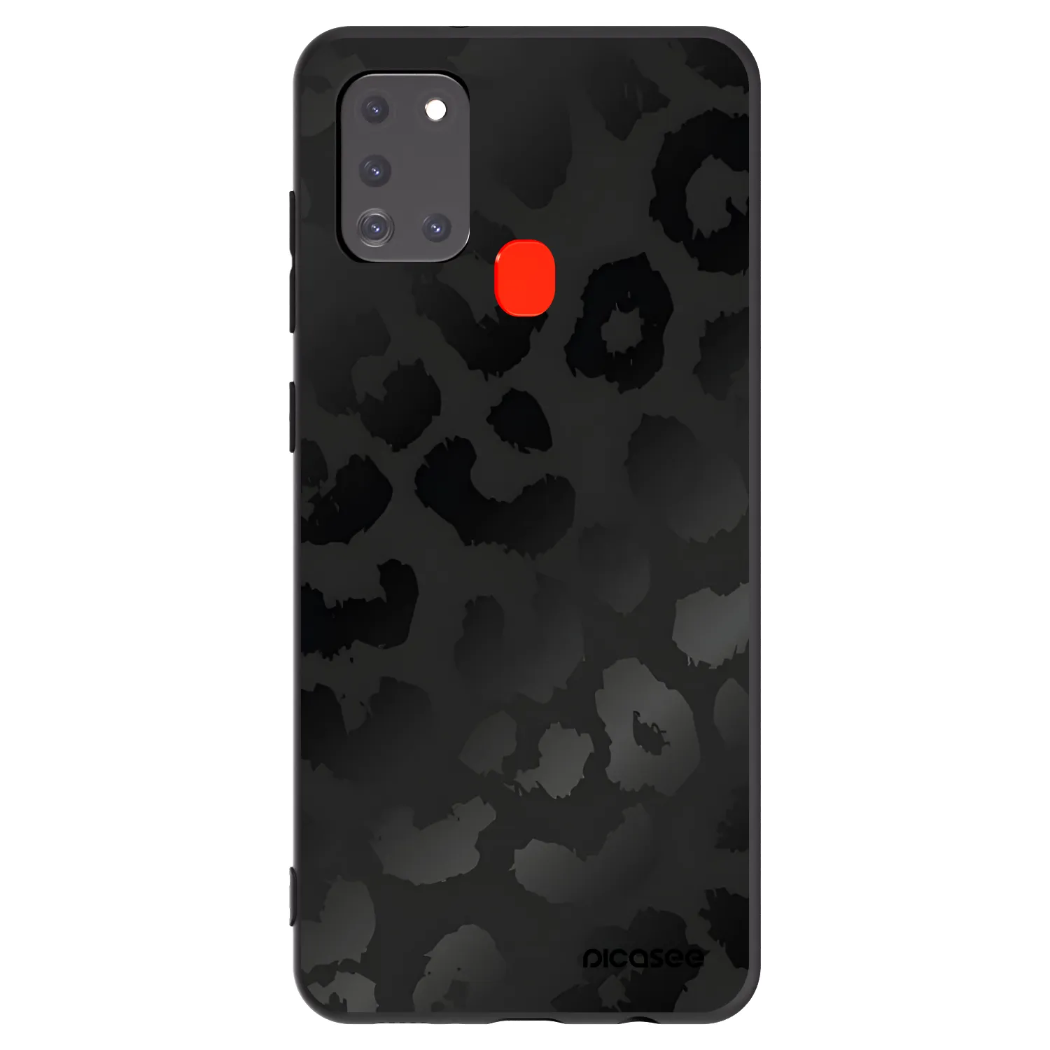 Picasee silikonowe czarne etui na Samsung Galaxy A21s - Midnight Leopard