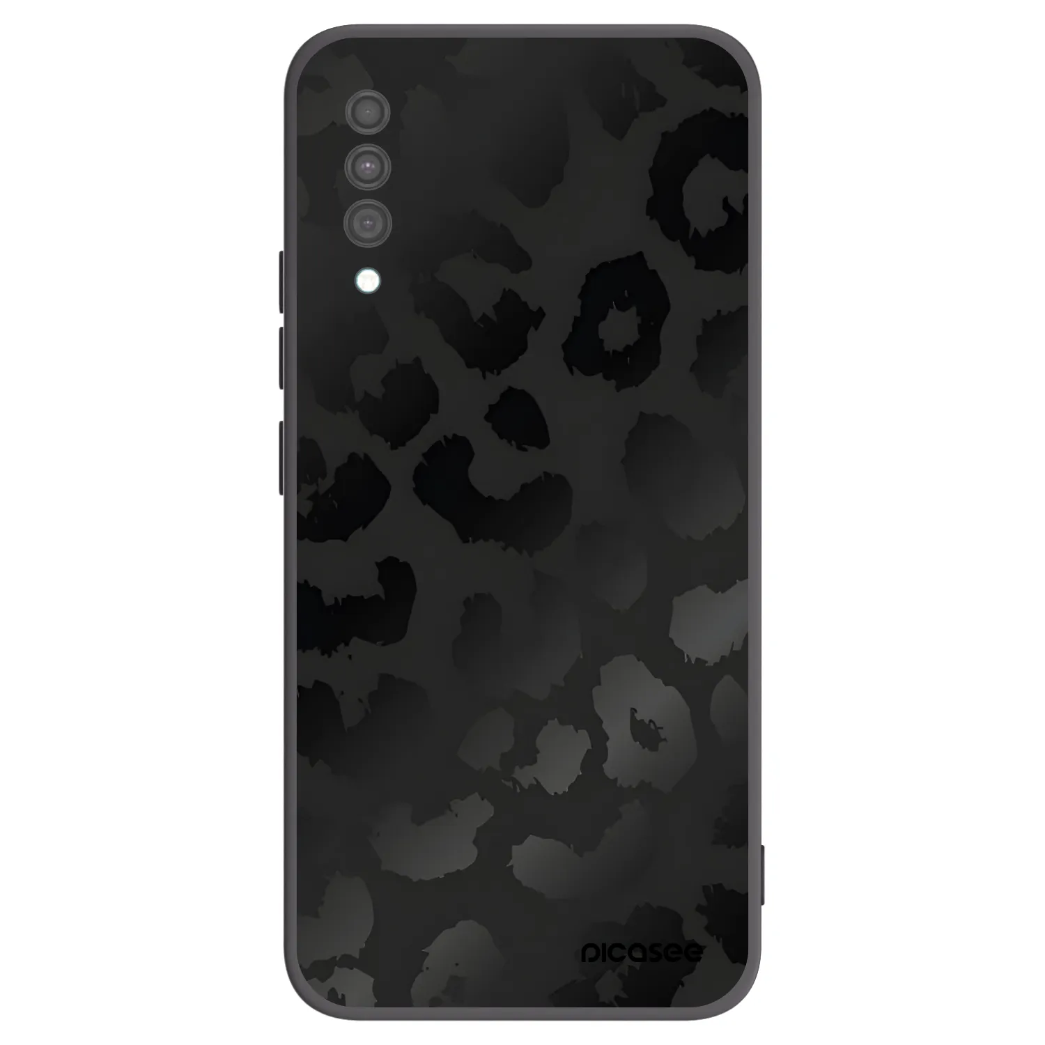 Picasee silikonowe czarne etui na Samsung Galaxy A30s A307F - Midnight Leopard